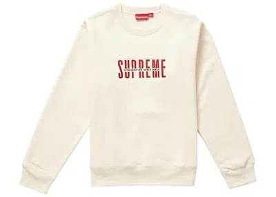 Pre-owned Supreme Men's  World Famous Crewneck Sweatshirt In Natural