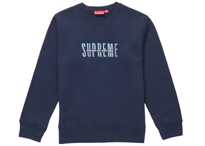 Pre-owned Supreme Men's  World Famous Crewneck Sweatshirt In Navy Blue