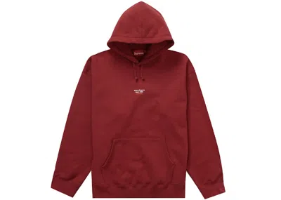 Pre-owned Supreme Men's  World Famous Micro Hooded Sweatshirt In Dark Red