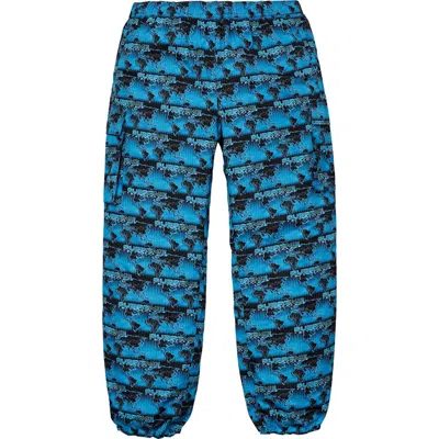 Pre-owned Supreme Men's  World Famous Taped Seam Cargo Pant In Cyan