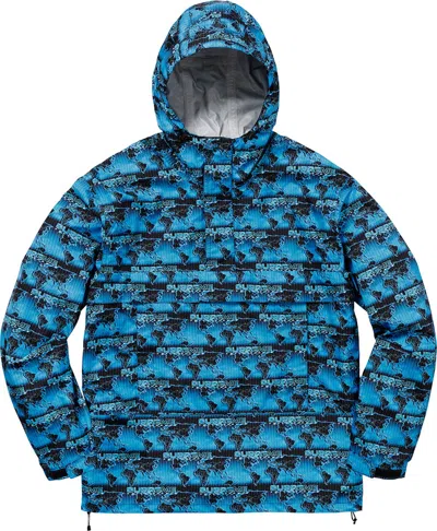 Pre-owned Supreme Men's  World Famous Taped Seam Hooded Pullover Pullover In Blue