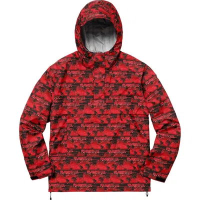 Pre-owned Supreme Men's  World Famous Taped Seam Hooded Pullover Pullover In Red