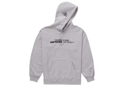 Pre-owned Supreme Men's  World Is Yours Hooded Sweatshirt In Grey In Gray