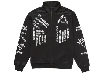 Pre-owned Supreme Men's  Worldwide Tricot Track Jacket In Black
