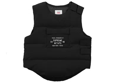 Pre-owned Supreme Men's  Wtaps Tactical Down Vest In Black
