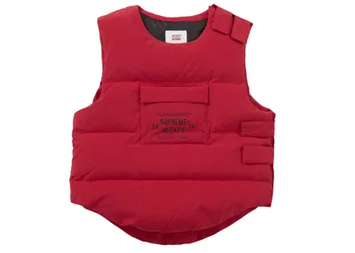 Pre-owned Supreme Men's  Wtaps Tactical Down Vest In Red
