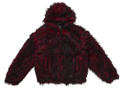 Pre-owned Supreme Men's  Y's By Yohji Yamamoto Faux Fur Windstopper Hooded Bomber Jacket In Red