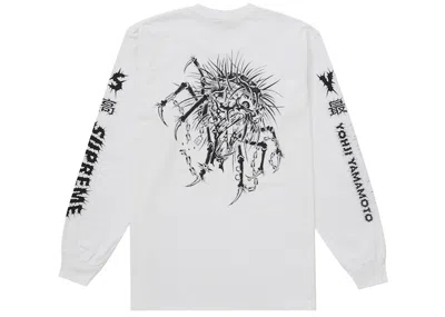 Pre-owned Supreme Men's  Y's By Yohji Yamamoto Long Sleeve Tee Shirt In White