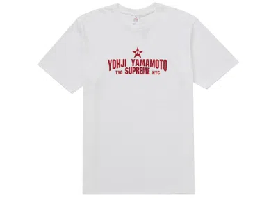 Pre-owned Supreme Men's  Y's By Yohji Yamamoto Star Tee Shirt In White