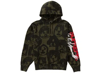 Pre-owned Supreme Men's  Yohji Yamamoto Hooded Sweatshirt In Olive In Green
