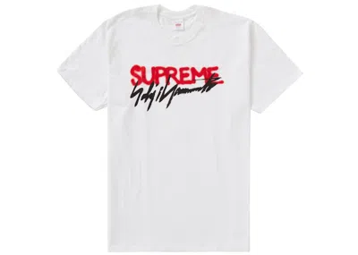 Pre-owned Supreme Men's  Yohji Yamamoto Logo Tee Shirt In White