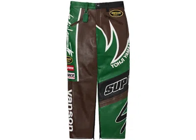 Pre-owned Supreme Men's  Yohji Yamamoto Vanson Leathers Split Pant In Green