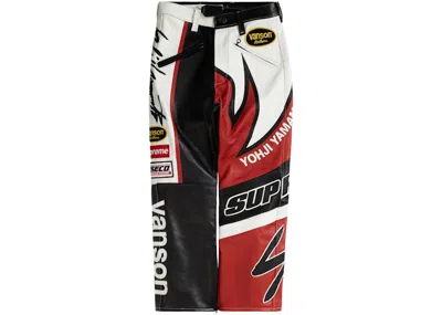 Pre-owned Supreme Men's  Yohji Yamamoto Vanson Leathers Split Pant In White