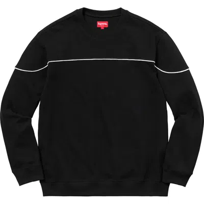Pre-owned Supreme Men's  Yoke Piping Long Sleeve Top In Black