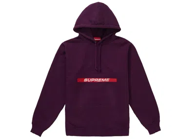 Pre-owned Supreme Men's  Zip Pouch Hooded Sweatshirt In Eggplant In Purple