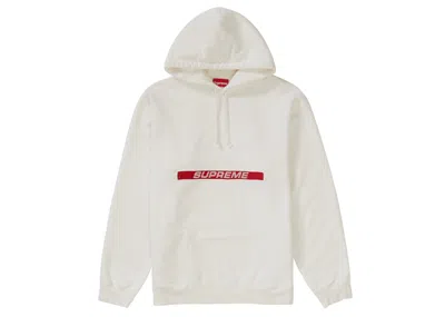 Pre-owned Supreme Men's  Zip Pouch Hooded Sweatshirt In White