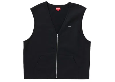 Pre-owned Supreme Men's  Zip Up Sweat Vest In Black