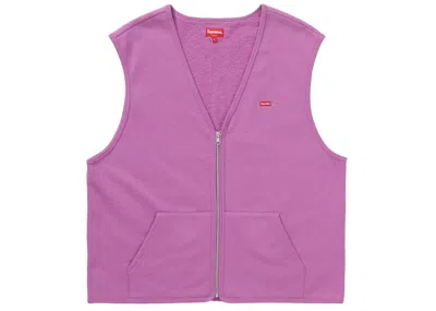 Pre-owned Supreme Men's  Zip Up Sweat Vest In Bright Purple