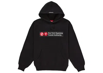 Pre-owned Supreme Men's  Zoo York Hooded Sweatshirt In Black