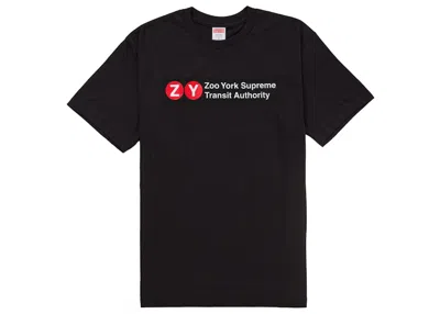 Pre-owned Supreme Men's  Zoo York Transit Tee Shirt In Black