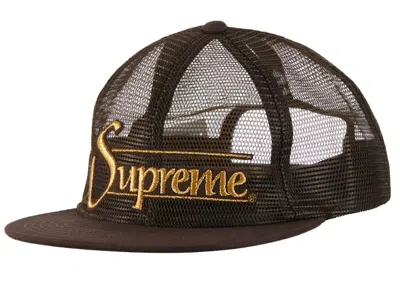 Pre-owned Supreme Mesh 6panel In Brown