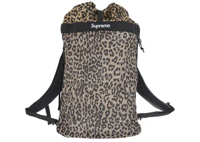 Pre-owned Supreme Mesh Backpack In Leopard In Brown