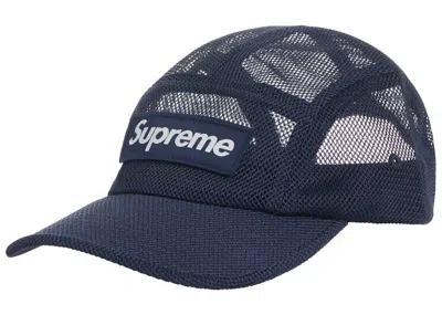 Pre-owned Supreme Mesh Cordura Camp Cap In Navy Blue