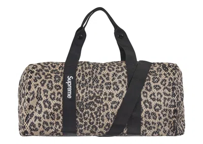 Pre-owned Supreme Mesh Duffle Bag (ss23) In Leopard