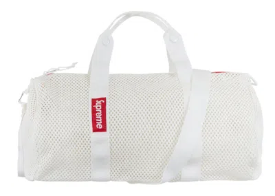 Pre-owned Supreme Mesh Duffle Bag (ss23) In White
