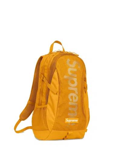 Supreme Mesh "gold" Backpack In Orange
