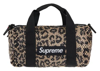 Pre-owned Supreme Mesh Mini Duffle Bag In Leopard In Brown