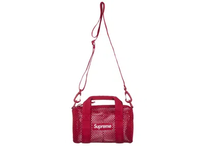 Pre-owned Supreme Mesh Mini Duffle Bag (ss25) In Red