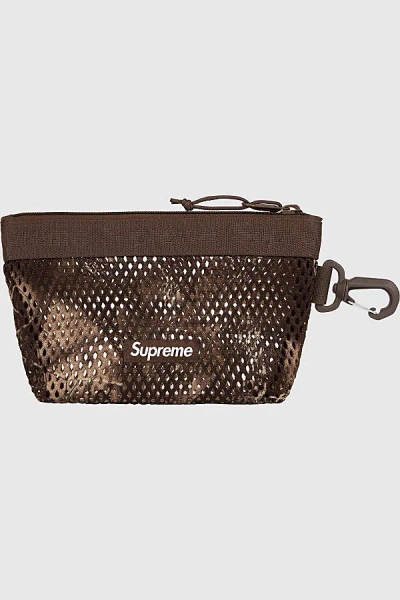 Supreme Mesh Mini Pouch (ss25) In Dark Green, Men's At Urban Outfitters