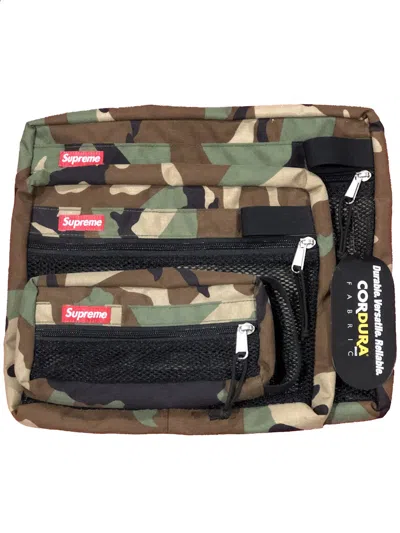 Pre-owned Supreme Mesh Organizer Bags In Woodland Camo