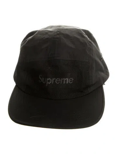 Pre-owned Supreme Mesh Panel Camp Cap In Black