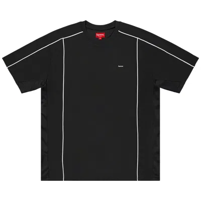 Pre-owned Supreme Mesh Panel Short-sleeve Top 'black' | Men's Size L