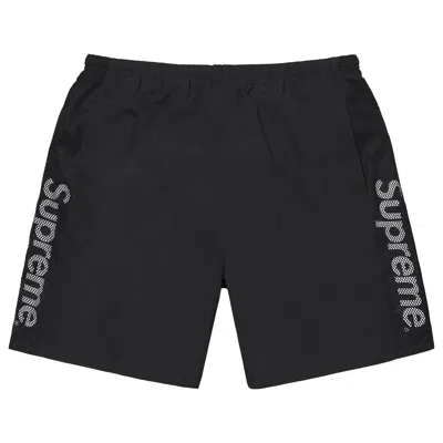 Pre-owned Supreme Mesh Panel Water Short 'black'