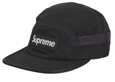 Pre-owned Supreme Mesh Pocket Camp Cap (fw24) In Black