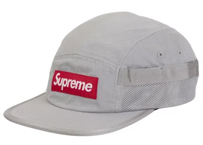 Pre-owned Supreme Mesh Pocket Camp Cap (fw24) In Silver