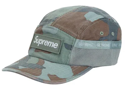 Pre-owned Supreme Mesh Pocket Camp Cap In Slate Camo