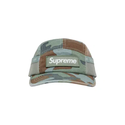 Pre-owned Supreme Mesh Pocket Camp Cap 'slate Camo' In Blue