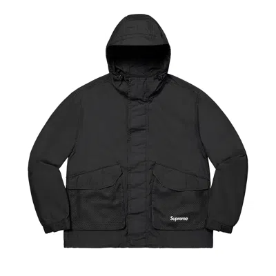 Pre-owned Supreme Mesh Pocket Cargo Jacket 'black'