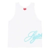 Supreme Mesh Script Tank Top 'white Blue'