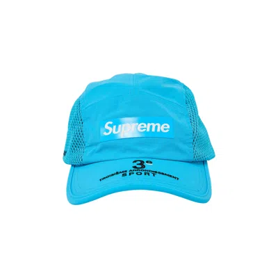 Pre-owned Supreme Mesh Side Panel Camp Cap 'cyan' In Blue