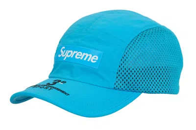 Pre-owned Supreme Mesh Side Panel Camp Cap Ss24 Cyan