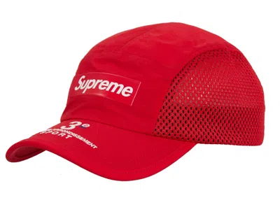 Pre-owned Supreme Mesh Side Panel Camp Cap Ss24 In Red