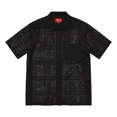 Supreme Mesh Stripe Shirt 'black'