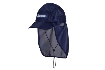 Pre-owned Supreme Mesh Sunshield Camp Cap Navy