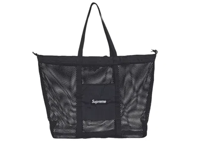 Pre-owned Supreme Mesh Tote Bag In Black