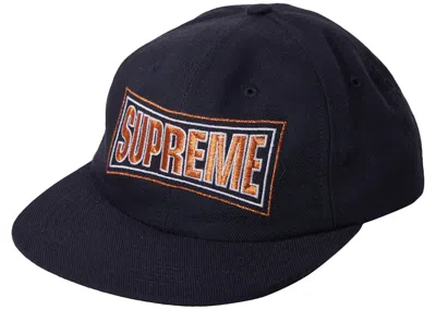 Pre-owned Supreme Metallic Arc 6panel In Navy Blue